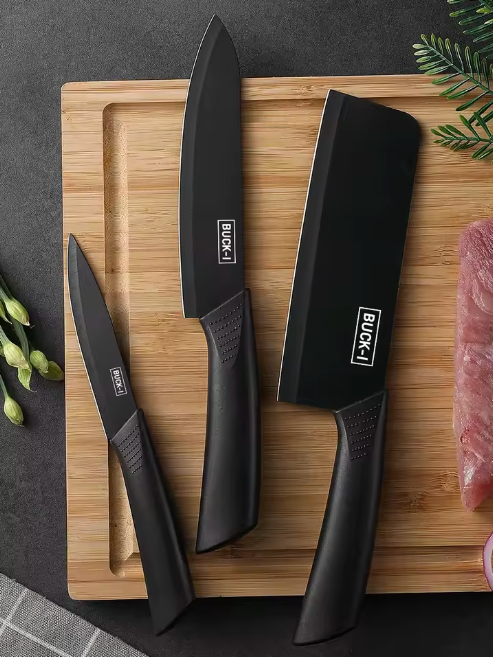 Set de Cuchillos Carbon Activado