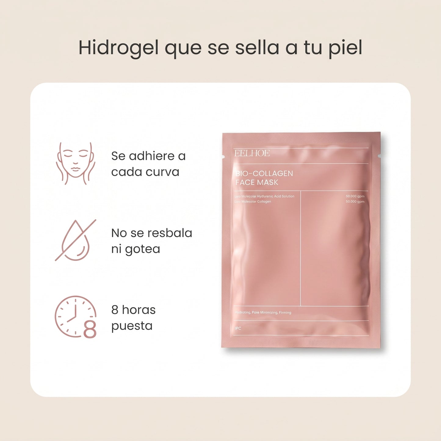 Mascarilla Bio-Colágeno Nøva | Colágeno 8 horas