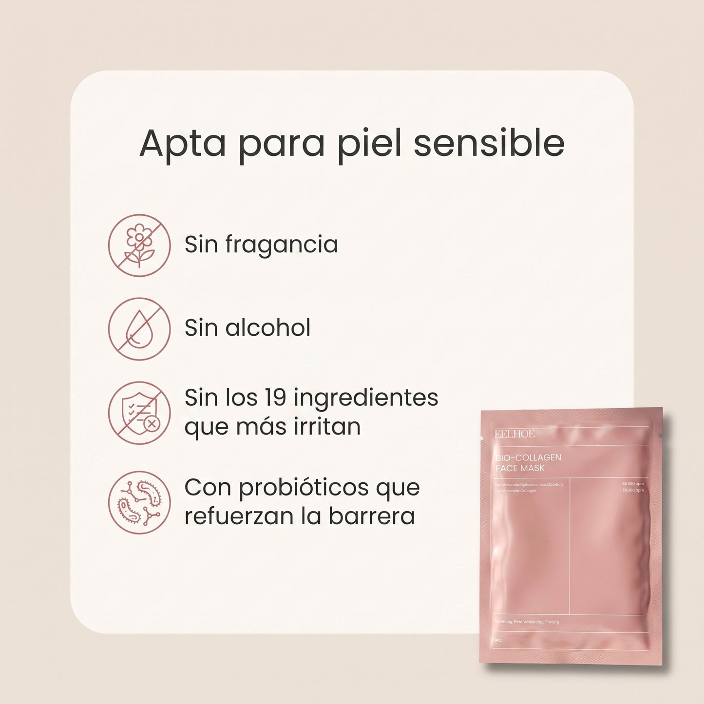 Mascarilla Bio-Colágeno Nøva | Colágeno 8 horas