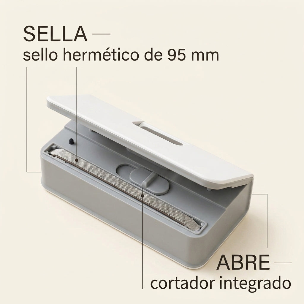 Mini Selladora Nova 2 en 1 — Sella y Abre Bolsas con Sello Hermético