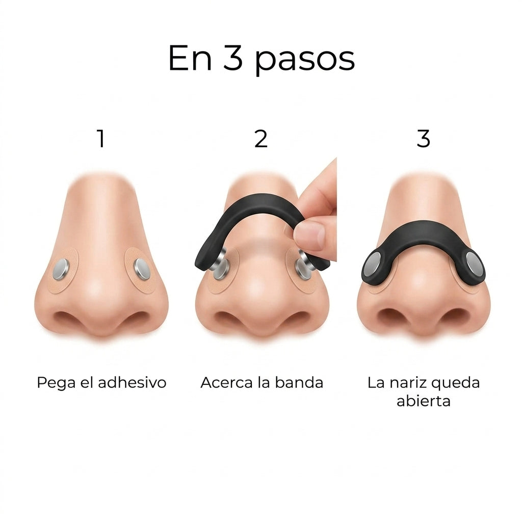 Banda Nasal Magnética Nova — Dilatador Antironquidos, 30 Noches