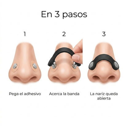 Banda Nasal Magnética Nova — Dilatador Antironquidos, 30 Noches