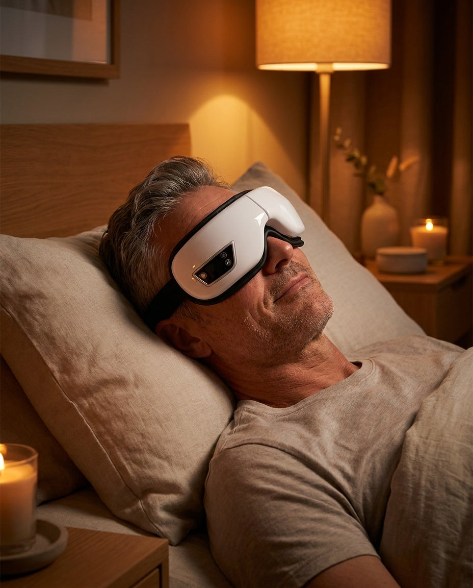 Masajeador de Ojos Nova — Presión de Aire, Calor y Música Bluetooth
